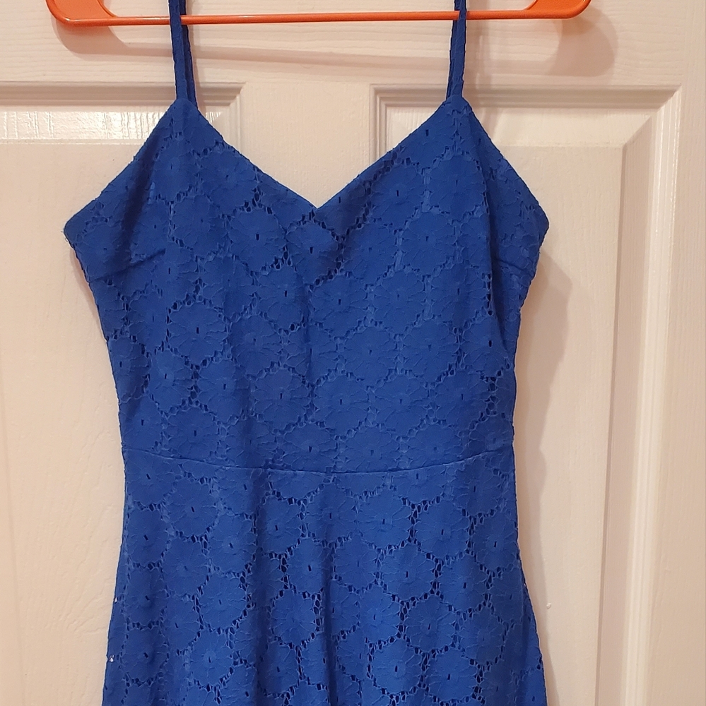 Forever 21 Cobalt Blue Floral Lace Dress
